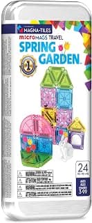 MAGNA-TILES microMAGS 24-Piece Spring Garden Travel Set, The Original Magnetic Building Brand B0FVZM245Y