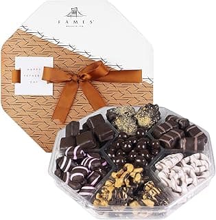 Ftaher's Day Gift Basket from Brooklyn - 7 Types of Handcrafted Gourmet Chocolates - Luxury Set of Dairy Free Kosher Artisanal Chocolates - Premium Father's Day Chocolate Gift Box - Assorted Sweet Candy Treats