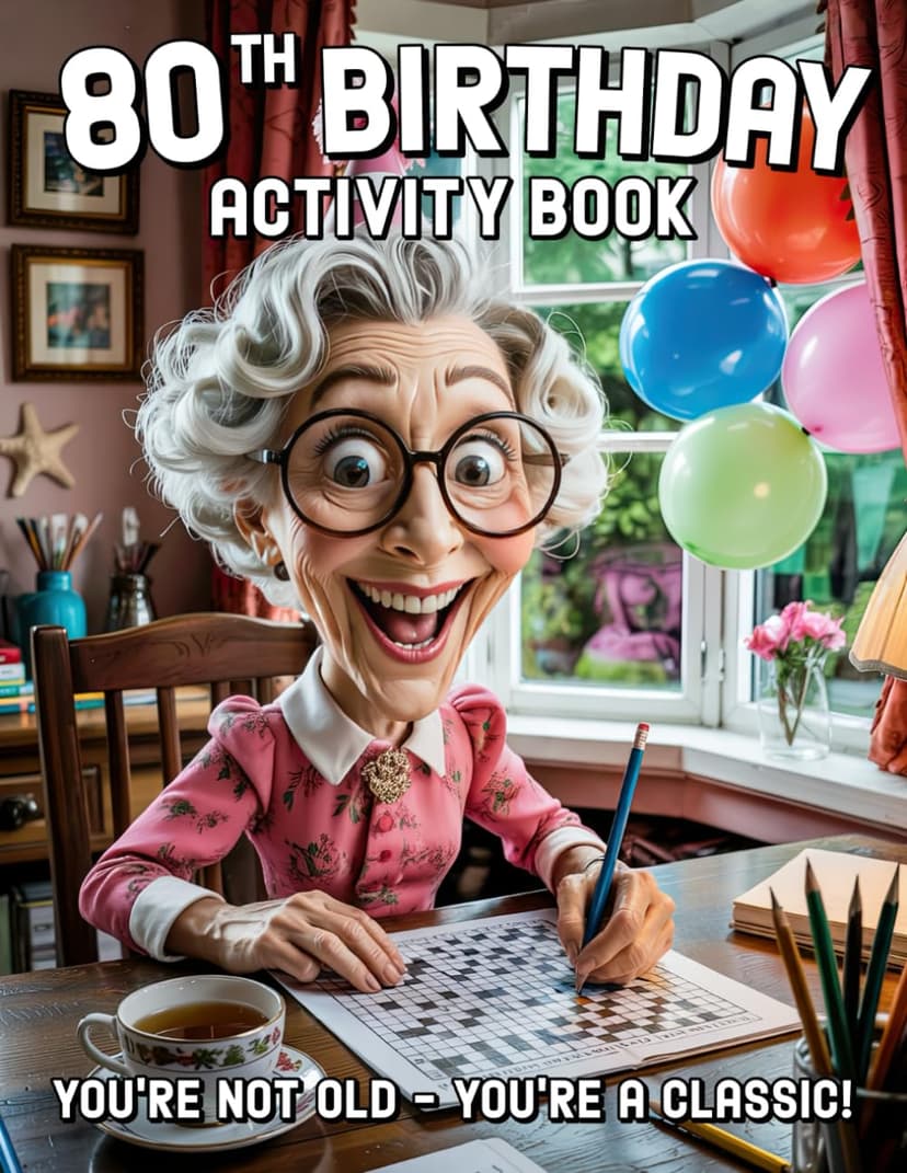 80th Birthday Activity Book: Funny 80th Birthday Gifts for Women, Sudoku, Mazes, Word Search and More