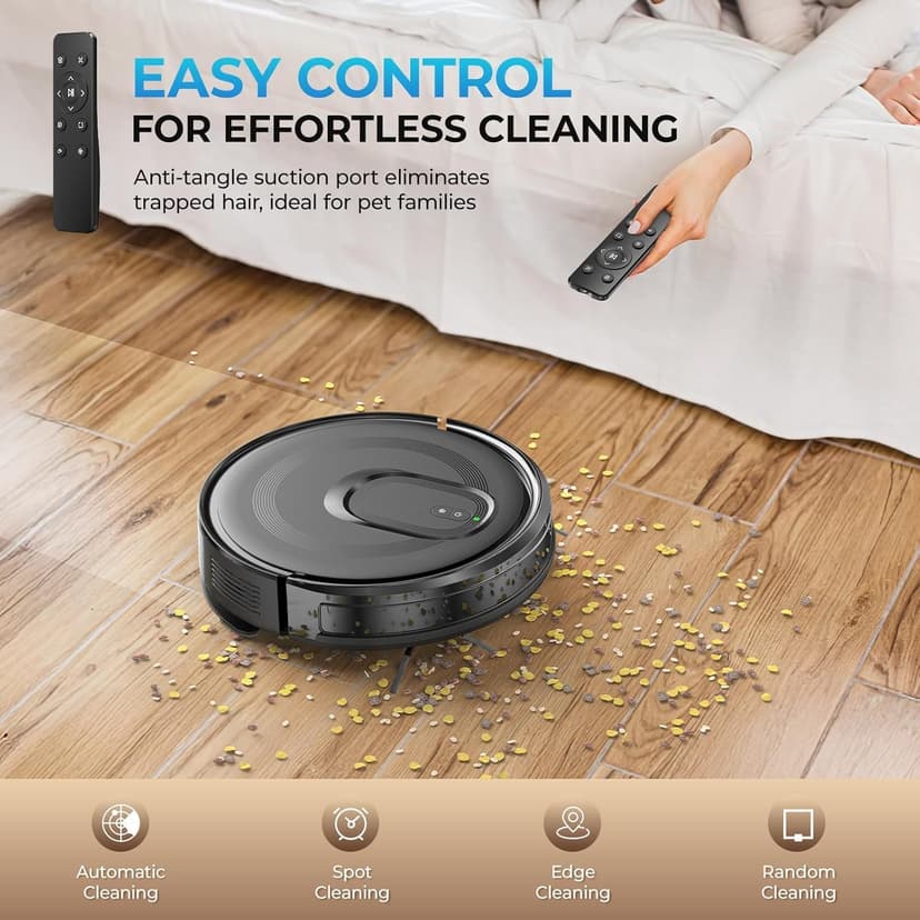 Robot Vacuum and Mop Combo, 2 in 1 Mopping Robot Vacuum Cleaner, 4200Pa Powerful Suction, Multi-Surface Cleaning, Obstacle Avoidance, Self-Charging, Easy to use, App & Voice Control, Works with Alexa