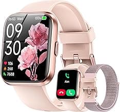 Smart Watches for Women, 1.85" Aleax Bulit-in Smart Watch for Android Phones & iPhones with Calls/Messages/Reminders, 120 Sport Modes Fitness Tracker Watch for Women with Heart Rate/Sleep/SpO2 Monitor