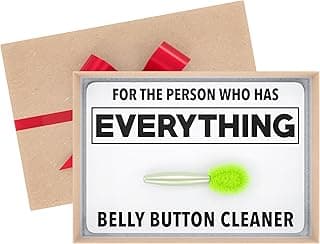 Funny Gifts Belly Button Lint Brush, Christmas Gag Gifts for Adults, Men, Women, Boyfriend, Husband, White Elephant, Secret Santa, Prank Gift for Person who has Everything (Green/Kraft)