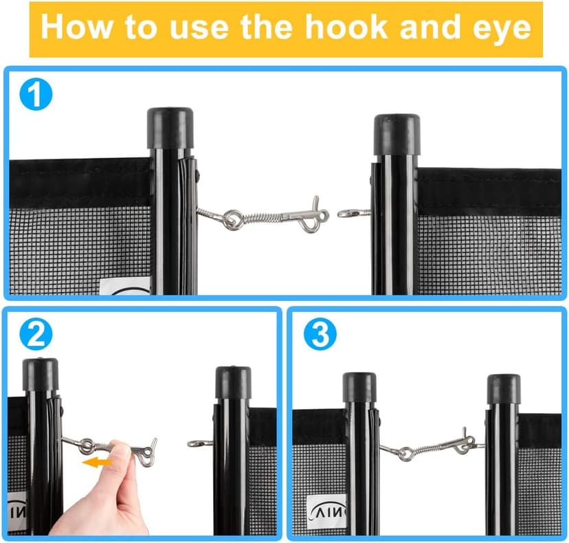 VINGLI Pool Fence 5Ft x 48Ft Swimming Pool Fence in Ground Pool Safety Fencing, Black