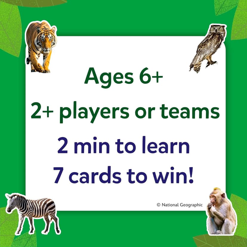 Skillmatics Guess in 10 National Geographic Animals, Educational Card Game for Kids & Families, Animal Trivia & Travel Game, Screen-Free Fun, Gifts for Ages 6, 7, 8, 9 and Up