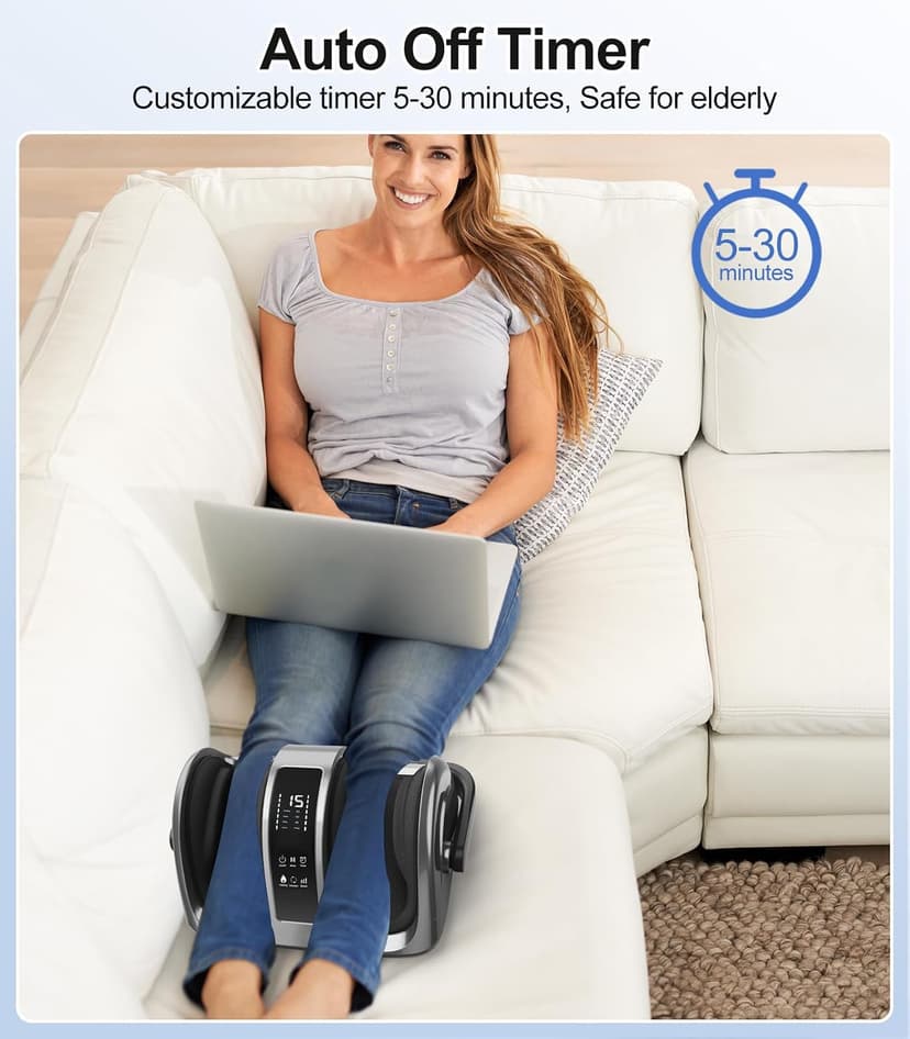 CARESKY® Shiatsu Foot Massager with Heat and Remote-FSA Eligible HSA Electric Deep Kneading Foot Massager for Neuropathy, Plantar Fasciitis, Massage Feet/Leg/Calf/Ankle, Gifts for Women and Men B0D83GDVG8