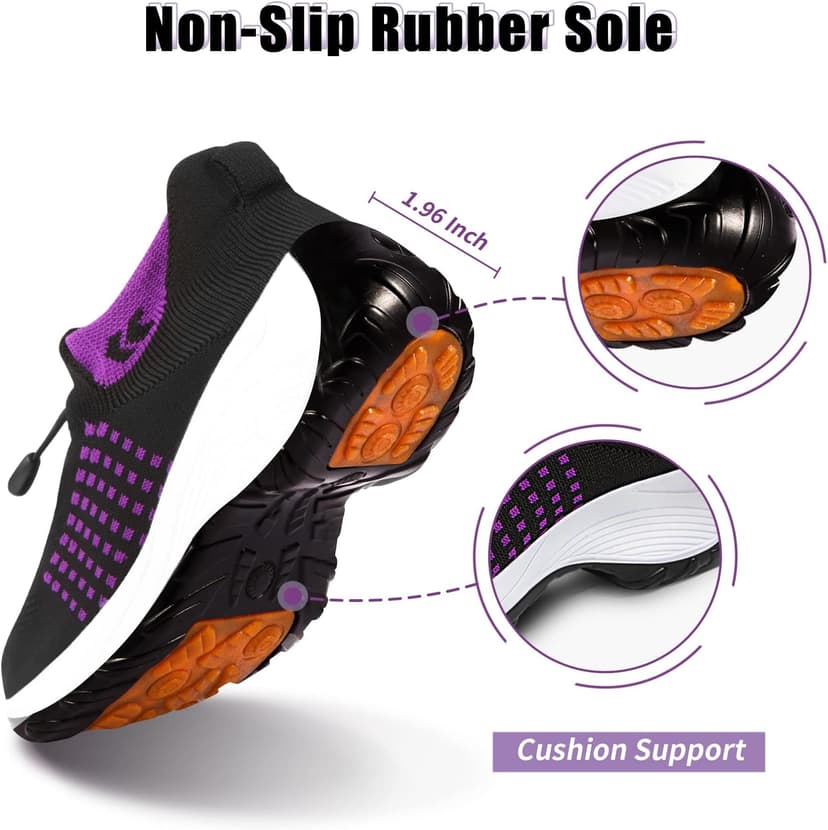 STUNAHOME Orthopedic Sneakers Breathable Women Walking Shoes Slip on Trainers Women's Comfortable Casual Ladies Athletic Shoe Thick Bottom