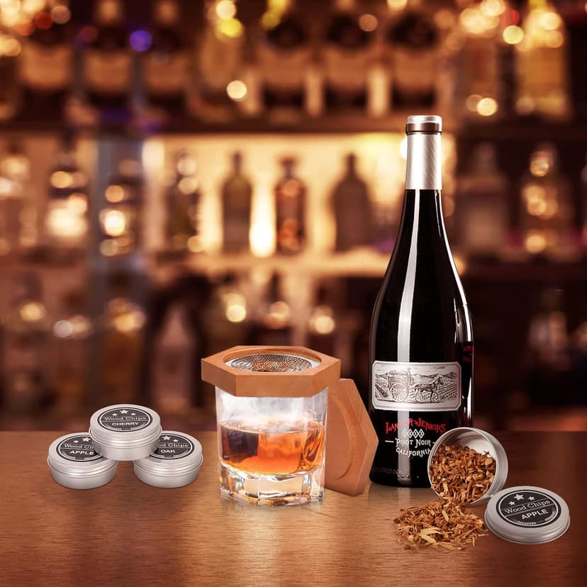Bourbon Whiskey Gifts for Men Dad - Cocktail Smoker Kit with Torch, Birthday Anniversary Unique Gifts for Dad Boyfriend Husband Grandpa, Smoked Bourbon Kit, Mens Gifts Ideas