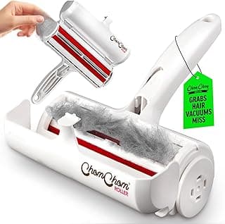 ChomChom Roller Pet Hair Remover – Original Size Reusable Lint Roller for Cat & Dog Hair on Furniture, Couch, Carpet, Car, Rugs & Bedding – Portable, Eco-Friendly (White) B00BAGTNAQ