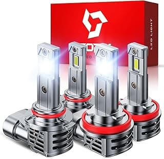 TOPIK H11 9005 Bulbs Combo, [Upgraded-Gen] 80,000LM 900% Ultra Brighter, H8 H9 HB3 Light Bulbs, Plug N Play, 20+ Years Long Lifespan, No Flicker, 99% Canbus Ready, Pack of 4
