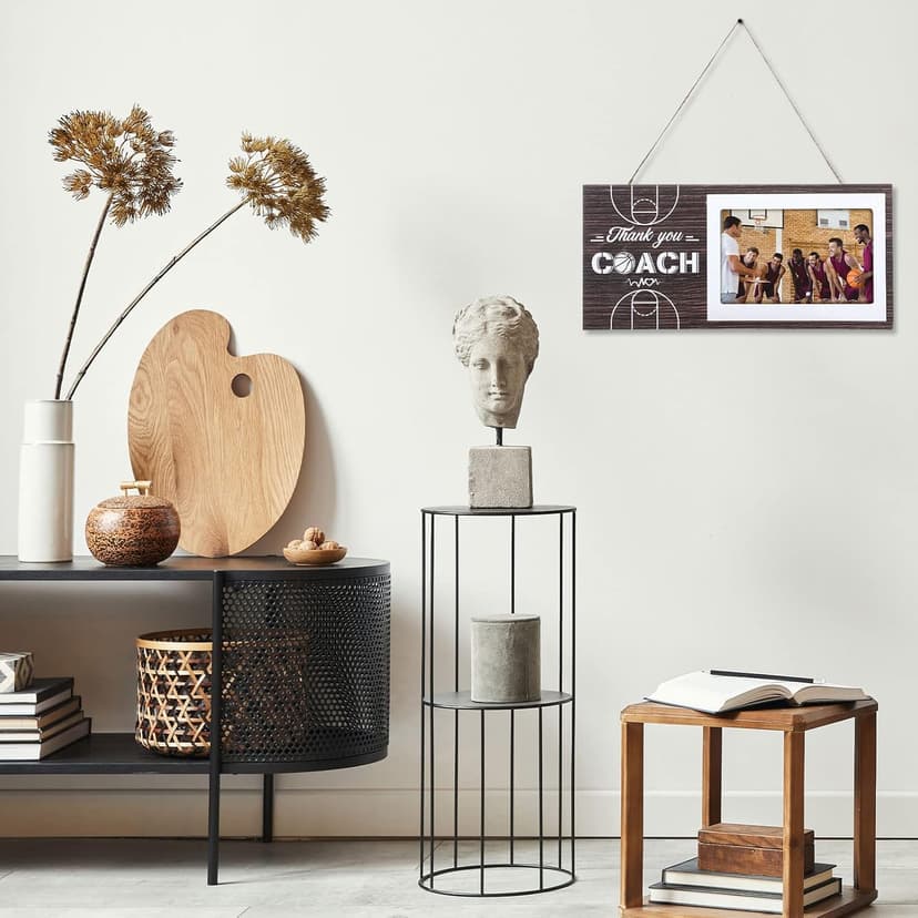 Sumind Sport Graduation Coach Picture Frame Football Softball Baseball Soccer Basketball Volleyball Graduation Photo Frame Thank You Coach Gift 4" x 6"(Basketball)