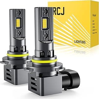 RCJ 9006 LED Bulb, HB4 Bulbs 100W 30000LM Super Bright Bulb with Cooling Fan, 6000K Cool White Fog Lights, Plug and Play, Pack of 2