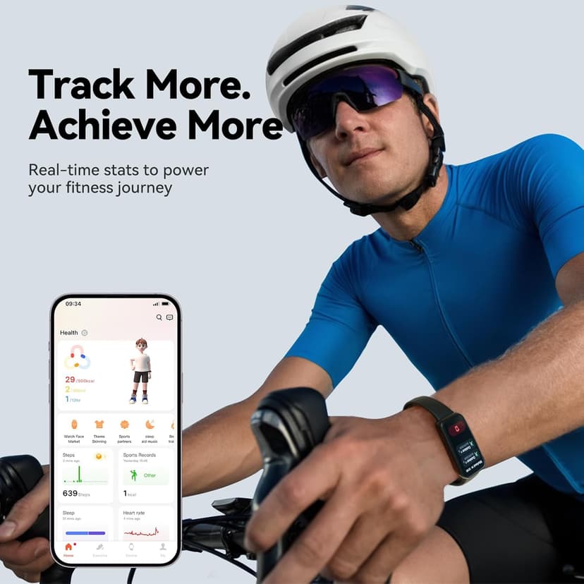 Enfit Fitness Trackers,Smart Watch with 1.47" Color Screen,100+Sport Modes Fitness Watch with Heart Rate Sleep Monitor, Pedometer Step Counter Watch, 3TAM Waterproof Activity Trackers for Women Men,BK