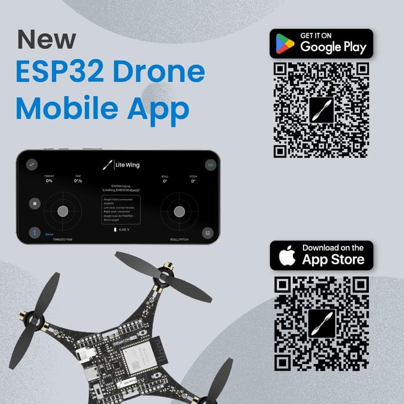 LiteWing - ESP32 based Programmable Drone Development Board without Battery for Makers, Developers and Educators (Ready to Fly)