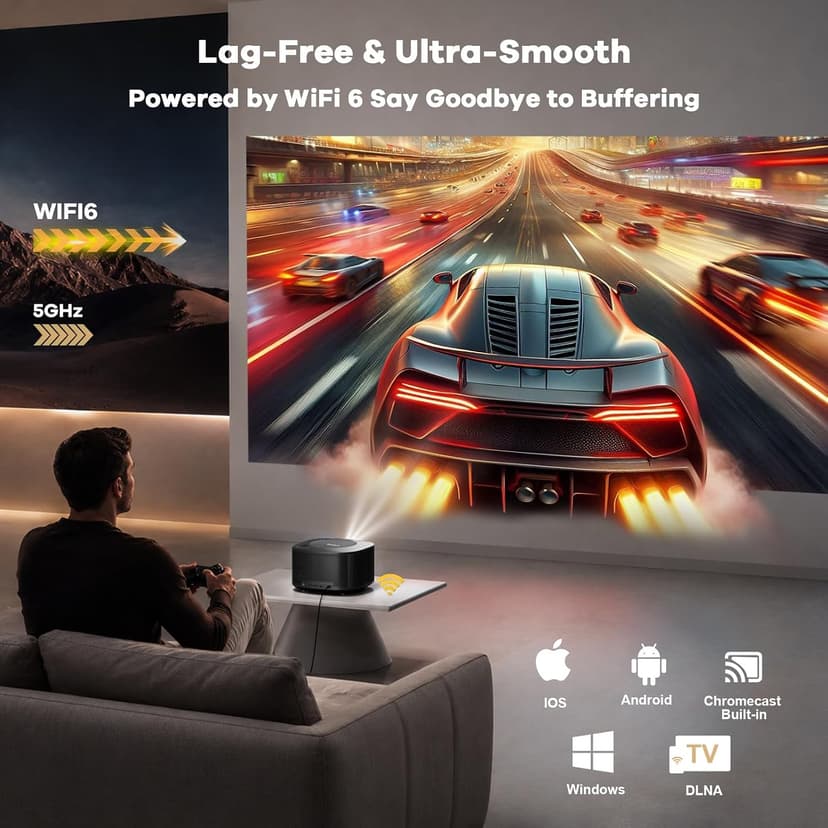 High Brightness, AI Auto Focus, Smart-Projector with WiFi and Bluetooth, ONO5Pro 2.0 Movie Projector for Indoor/Outdoor ONOAYO Outdoor-Projector-4K with 60W Dolby Audio and Official Licensed Apps B0G4D9NJRX