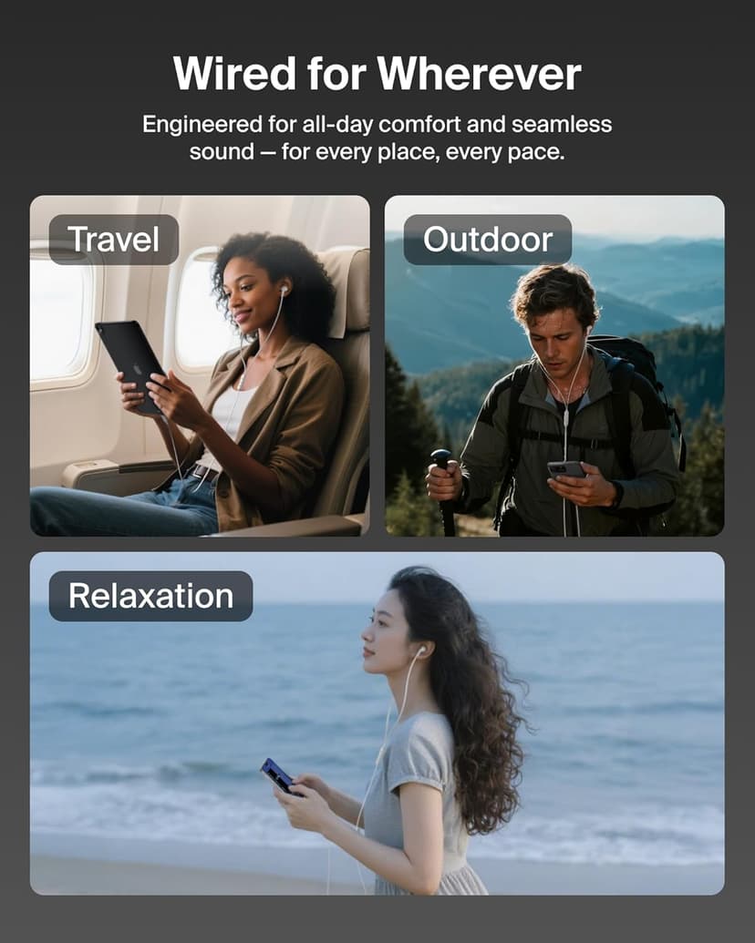 Belkin SoundForm Active Noise Cancelling Earbuds Wired with USB C Connector, IPX5-Rated, in-Ear Earphones w/Microphone for iPhone 17/16/15, iPad mini, Galaxy S25, Google Pixel 10, & More - White