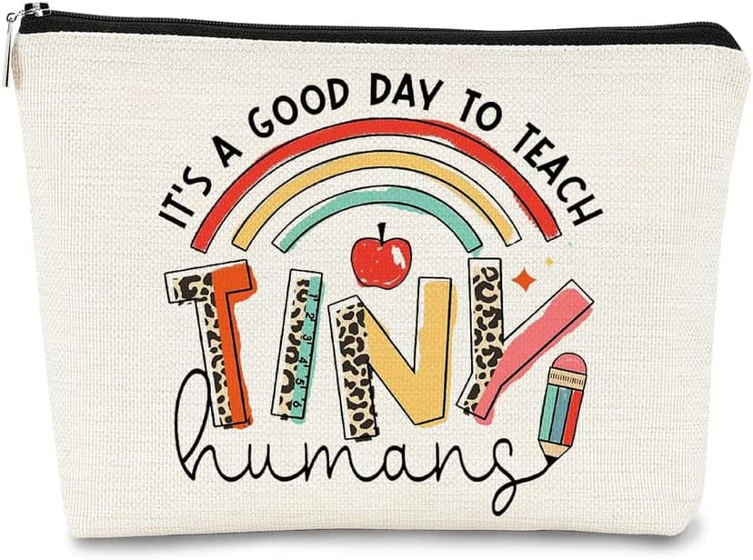 Teacher Appreciation Gifts, Para Gifts Appreciation,Teacher Makeup Bag Must Haves,It's A Good Day to Teach Tiny Human.