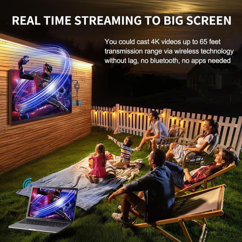 Wireless HDMI Dongle Adapter 4K, SOCLLLife Display Receiver for iOS/Android/Windows Devices to TV, Monitor, or Projector, Screen Mirroring with Airplay/Miracast/DLNA for Movies, Presentations