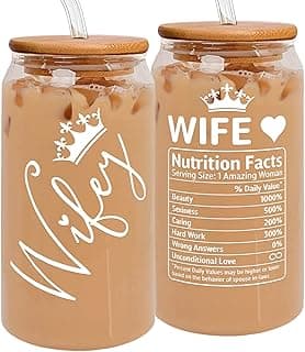 Gifts for Wife from Husband - Wedding Anniversary for Women, Birthday, Mothers Day, Christmas Wife Gifts for Her - Romantic Love Gift for Her - 16 Oz Can Glass