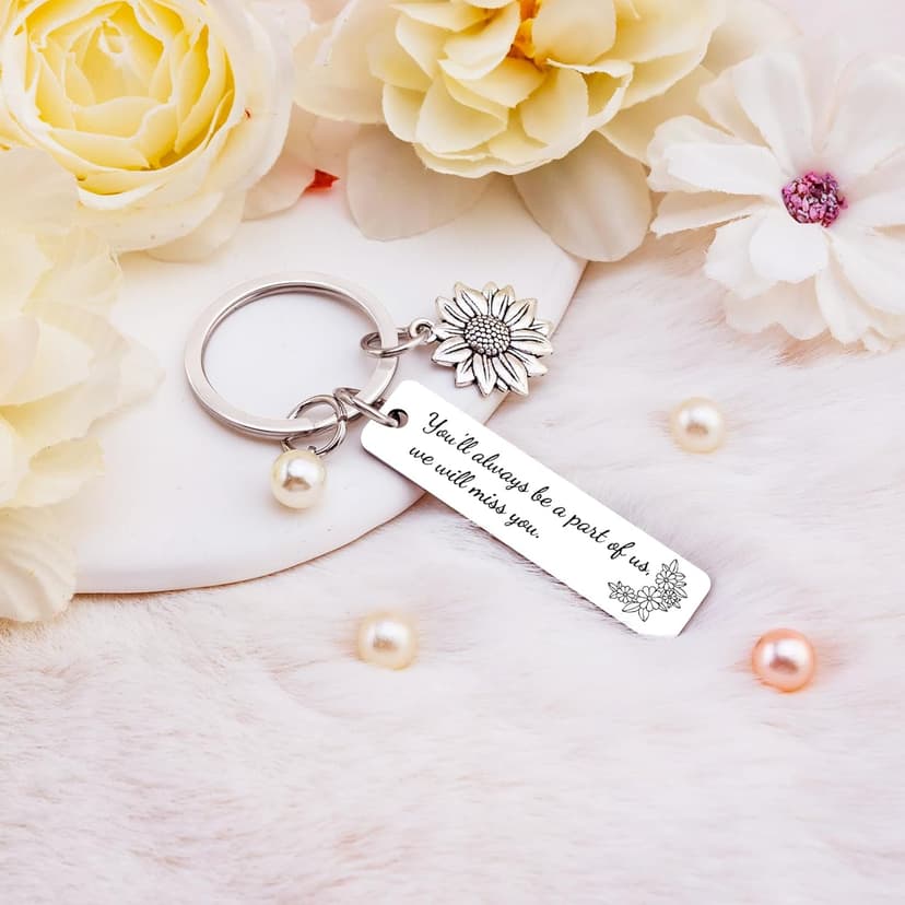 Going Away Gifts for Coworkers Women Friendship Keychain Friend Moving Away Gifts for Friends We Will Miss You Decorations Goodbye Things