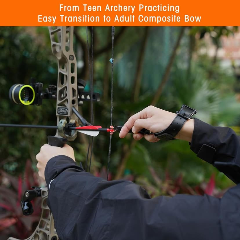 LWANO Archery Compound Bow Release Aids Trigger 360° Adjustable Wristband Release Aids for Adults Youth Kids Hunting Shooting Accessories