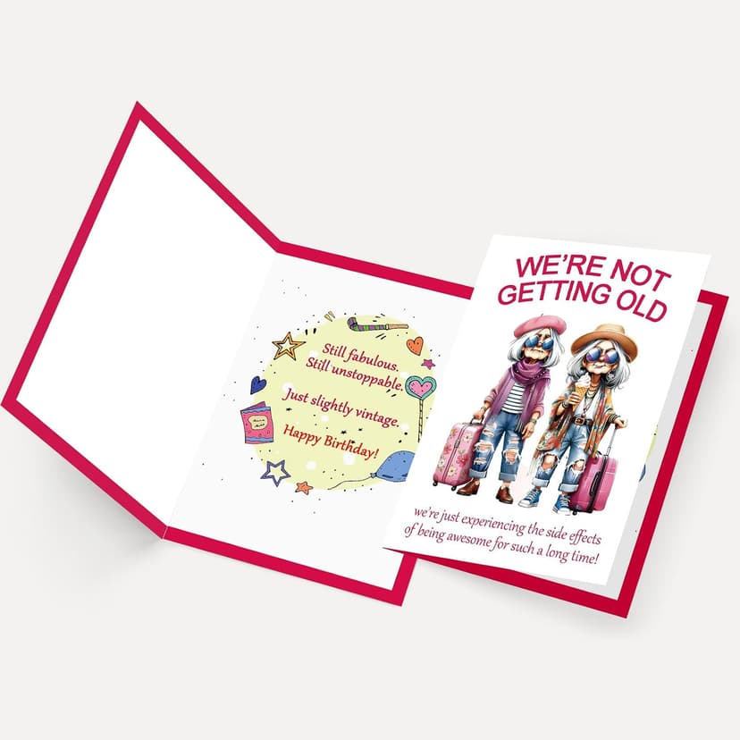 Aging Humor Birthday Decorations for BFF Sister Coworker, Printed Message Inside with Envelope, Idea for Party Celebrations FANCYLUCKY Funny Birthday Card Gifts for Women Her Best Friend B0GTLPLH6Y