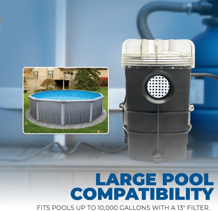 XtremepowerUS 3/4HP 2,400GPH High Flow Pond DIY Self Priming for Above Ground Swimming Pool Pump Strainer Basket 1.5" NPT Inlet/Outlet