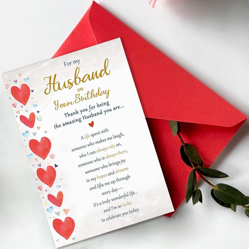Happy Birthday Decorations for Men, 8x5.3 Inches, Double, Sided Beixian Funny Birthday Card Gifts for Husband from Wife B0FPPZBHDL