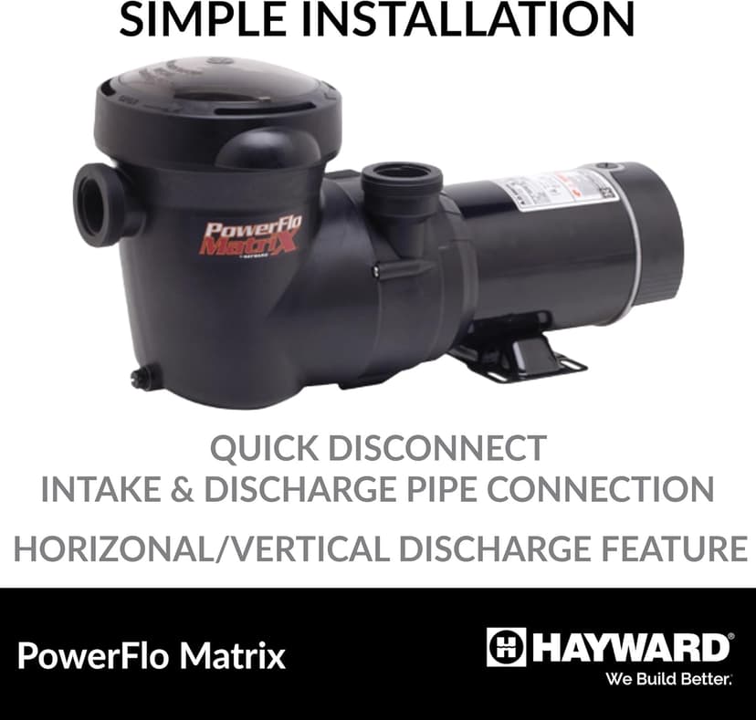 Hayward W3SP15932S PowerFlo Matrix Dual-Speed Above-Ground Pool Pump, 1.5 HP
