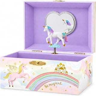 Music Boxes for Little Girls, Toddler Jewelry Box for 4 Year Old Kids, Toys for Toddlers, Birthday Gifts for Kids 5-9 Years Giggle & Honey® Musical Unicorn Jewelry Box for Girls B0CHKLZ7PJ