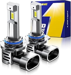 AUTOONE 9006/HB4 LED Bulbs, 50000LM 1000% Ultra Bright, Real 1:1 Halogen Size 6500K Cool White, Plug and Play Easy Installation Fog/Driving Light Bulb with Cooling Fan, CANBUS Ready, Pack of 2