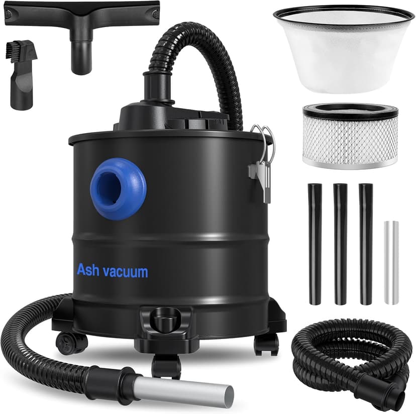 Oragerju Ash Vacuum, Pellet Stove Vacuum Cleaner, 5.3 Gallon, 20kPa, 1200W Powerful Motor with Blower Function, On Wheels and HEPA Filter, The Ash Vacuum for Pellet Stoves & Wood Stoves