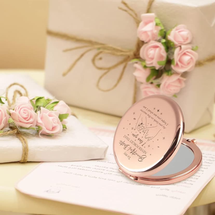 Bestie Makeup Mirror - Compact Friendship Gift for Women, Perfect for Sister or Best Friend's Birthday, Graduation or Any Occasion