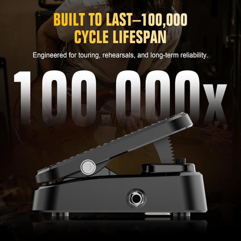 Volume Expression Pedal for Electric Guitar – Dual-Function Passive Foot Controller, No Power Required, Silent Operation, Non-Slip Design, 1/4” Input/Output for Effects and Pedalboards