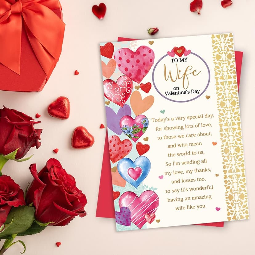 Valentines Day Card for Wife, Valentine's Day Gifts for Wife