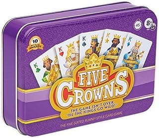 Five Crowns Collectible Tin – Card Game for Kids and Adults, Family Game Night, The Game isn’t Over Until the Kings Go Wild, 5 Suited Rummy Style Card Game, 1-7 Players, Ages 8+