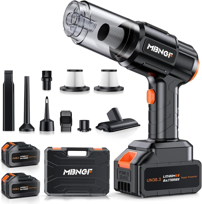 Car Vacuum Portable Cordless,35000PA High Power Suction & Blower, Handheld Vacuum Cleaner for Car, Home, Desktop, Keyboard(Fog Black)