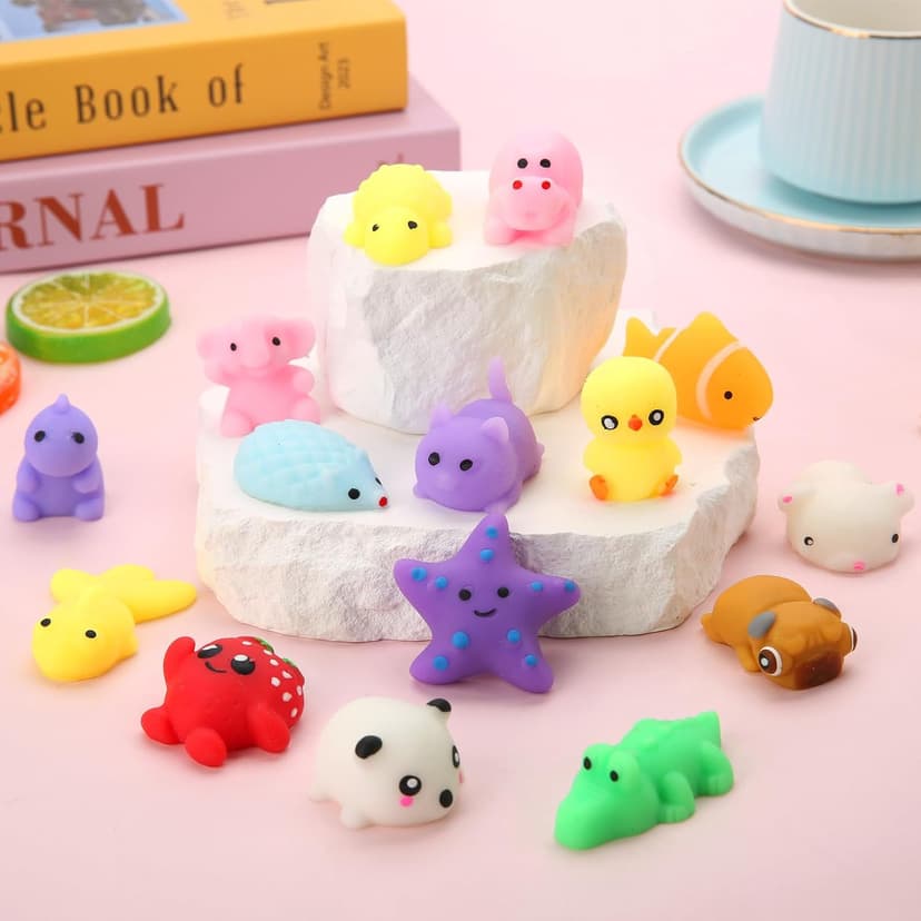 30 Pack Squishy Toys, Kawaii Squishies Party Favors for Kids 4-8 8-12 Treasure Box Toys for Classroom Birthday Xmas Gifts Goodie Bag Mini Animals Mochi Squishy Stress Relief Sensory Toys Random B0DG2VRFV7