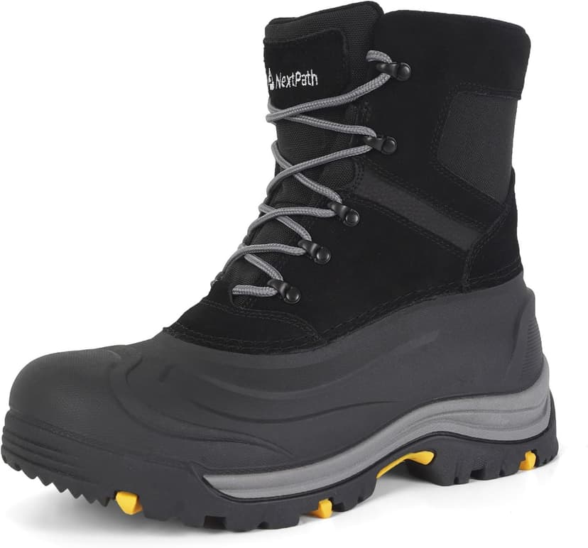 Nextpath Men's Snow Boots Winter Boots For Men Waterproof Insulated Winter Work Boots For Men 8 Inch Snow Hiking Boots