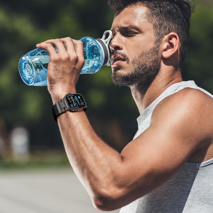 FOAMUNOC Rugged Band Compatible with Apple Watch Ultra 3/2/1 Band 49mm/46mm/45mm/44mm/42mm, Metal Connector with Silicone Strap for iWatch Ultra Series 11/10/9/8/7/6/SE3/SE2/SE/5/4/3/2/1, Black/Black