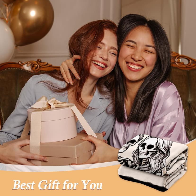 Halloween Gifts for Women, 20th 30th 40th 50th 60th Friend Birthday Gifts for Women, Friend Bestie BFF Best Friend Birthday Gifts for Women, Flannel Halloween Blanket, 50" x 60" B0GYMZ74SV