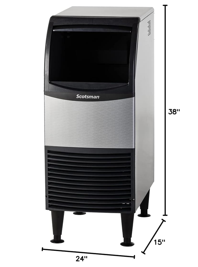 Scotsman UF0915A-1 15-Inch Air-Cooled Flake Undercounter Ice Maker Machine with 36 lb. Storage Capacity, 96 lbs/Day, 115v, NSF