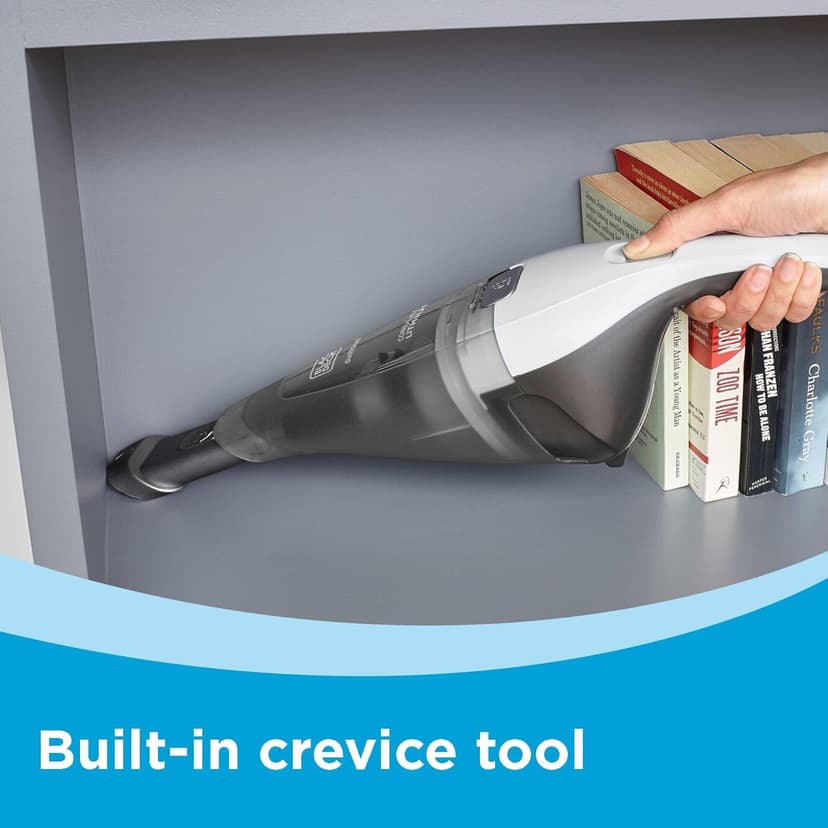 BLACK+DECKER dustbuster Cordless Handheld Vacuum, Portable Car Vacuum Cordless Rechargeable, Wall Mount, Strong Suction QuickClean (HNVC215B10)