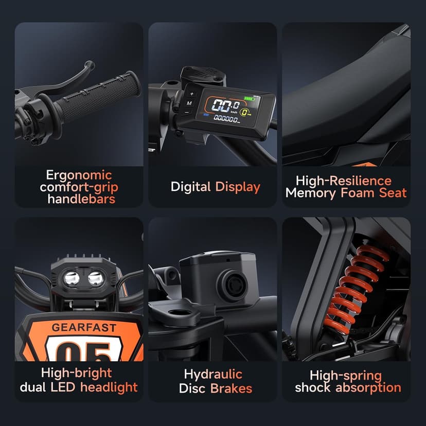 Malzahar Electric Dirt Bike for Teens Adults, 3500W, 40MPH & 60 Miles Electric Motorcycle, 48V/23.4AH Removable Battery, Hydraulic Brakes & Full Suspension, Mountain Off-Road E Dirt Bike for Age 13+