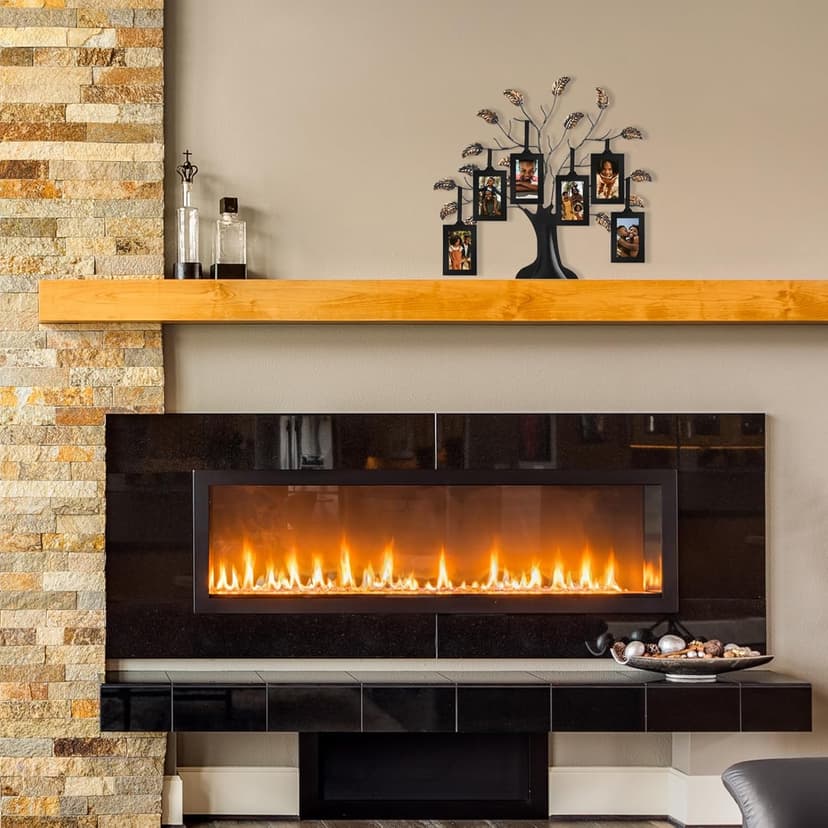 Americanflat Family Tree Picture Frame - Includes 6 Hanging 2x3 Picture Frames - Adjustable Ribbon Tassels - Ideal as Mother’s Day Gifts, Birthday Gifts, or Christmas Decor - Black and Bronze