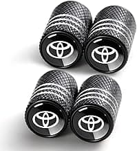 Tire Valve Stem Cap Cover for Toyota Belt O-Ring Seal Corrosion Resistant tire Valve caps 4 Pack Black