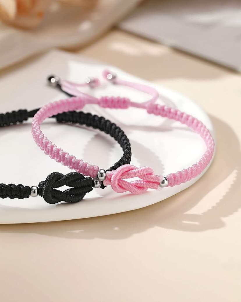 UNGENT THEM Pinky Promise Forever Love Knot Bracelets for Couples–Birthday Anniversary Valentines Christmas Gifts B0FNDC3ZRQ