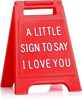 Mini Sign Valentine's Decoration Anniversary Present - Romantic I Love You Sign - Fun Boyfriend - Cute Birthday, Christmas, Wedding Gift for Girlfriend, Wife, Fiancee