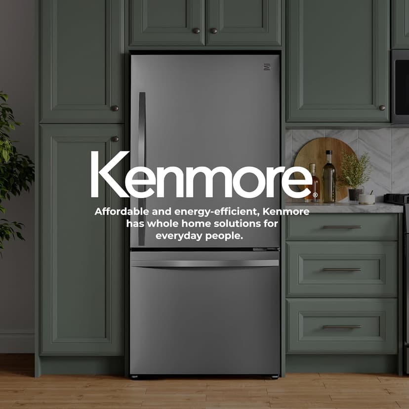 Kenmore 31" Bottom Freezer Refrigerator - Ice Maker, Adjustable Shelving, Crispers Drawers, LED Lighting, ENERGY STAR Certified, 22.3 cu. ft. Capacity, Fingerprint Resistant Stainless Steel