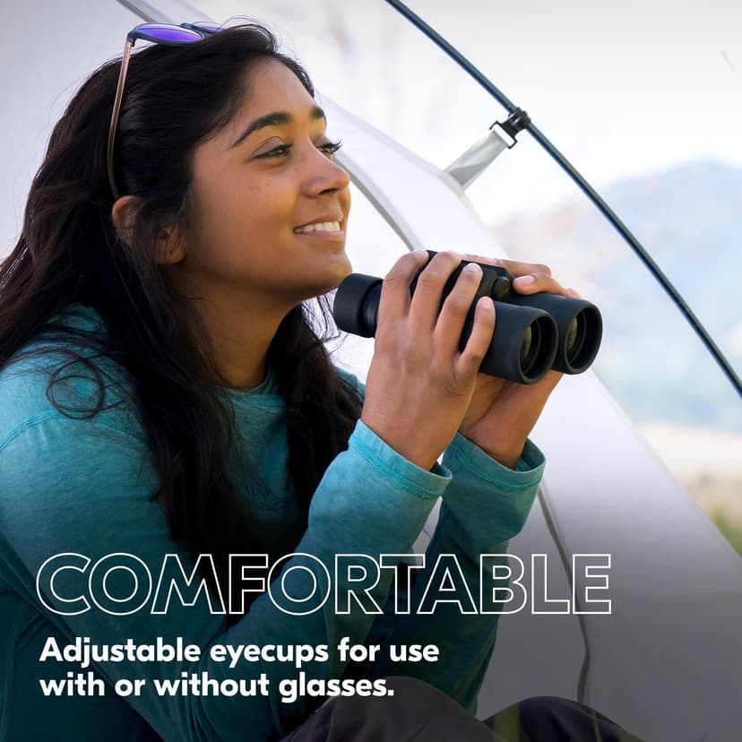 Nikon PROSTAFF P3 8x42 Binocular | Waterproof, fogproof, rubber-armored Full-Size Binocular, wide field of view & long eye relief | Official Nikon USA Model