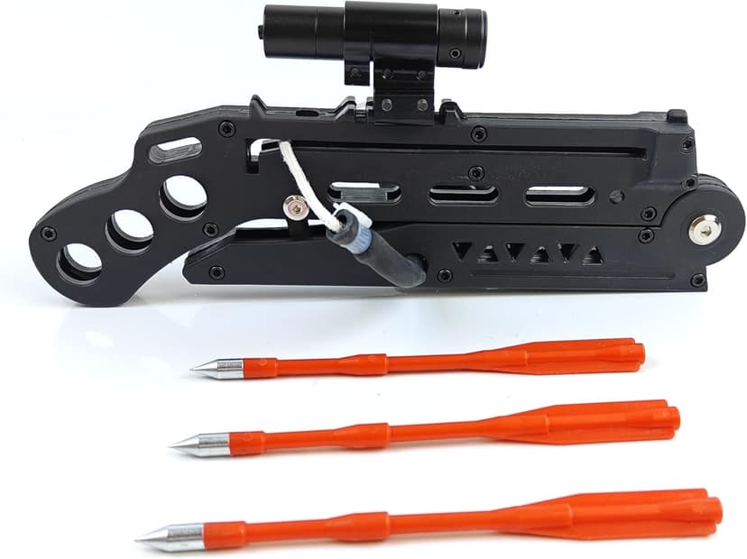 Tactical Pistol Crossbow, Self Opening Crossbow, Recurve Bow Equipped with 15 Aluminum Arrows